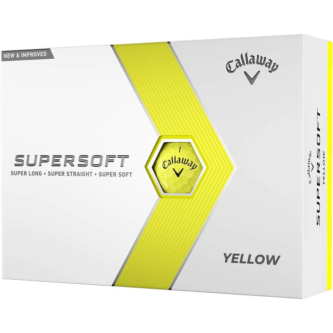 Callaway Supersoft Yellow Personalized Golf Balls 3 Callaway Supersoft Yellow Personalized Golf Balls