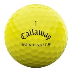 Callaway ERC Soft Yellow Personalized Golf Balls -EliteGolf Store callaway 23 erc soft yellow golf balls front stamp itempicture 1