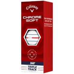 Callaway Chrome Soft 360 Triple Track White Golf Balls -EliteGolf Store callaway chrome soft 360 triple track white golf balls sleeve itempicture
