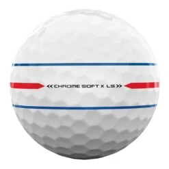 Callaway Chrome Soft X LS 360 Triple Track White Golf Balls -EliteGolf Store callaway chrome soft x ls 360 triple track white golf balls ball stamp itempicture
