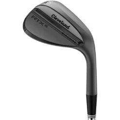 Cleveland RTX 6 ZipCore Black Satin Wedge -EliteGolf Store cleveland rtx 6 zipcore black satin wedge flat itempicture