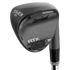 Cleveland RTX Full-Face Black Satin Wedge -EliteGolf Store cleveland rtx full face black satin wedge 3quarter itempicture