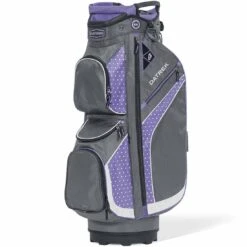 Datrek DG Lite II Cart Bag -EliteGolf Store datrek dg lite ii cart bag charcoal lavender white dots itempicture