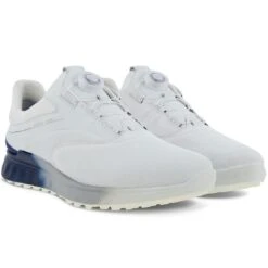 Ecco S-Three Boa Golf Shoes White/Blue Depths -EliteGolf Store ecco s three boa golf shoes white blue depths pair itempicture