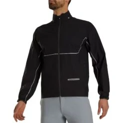 FootJoy DryJoys Select Rain Jacket -EliteGolf Store footjoy dryjoys select rain jacket black charcoal front itempicture