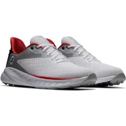 FootJoy Flex XP Golf Shoes White/Red -EliteGolf Store footjoy fj flex xp golf shoes white red 56277 pair itempicture