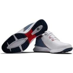 FootJoy FJ Fuel Golf Shoes White/Blue Fog/Red -EliteGolf Store footjoy fj fuel golf shoes white blue fog red 55441 beauty itempicture