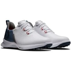 FootJoy FJ Fuel Golf Shoes White/Blue Fog/Red -EliteGolf Store footjoy fj fuel golf shoes white blue fog red 55441 pair itempicture