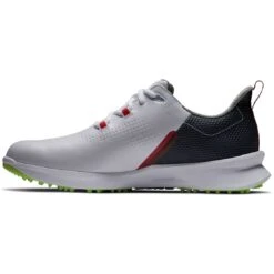 FootJoy FJ Fuel Golf Shoes White/Navy -EliteGolf Store footjoy fj fuel golf shoes white navy 55452 side itempicture