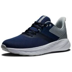FootJoy Flex Golf Shoes Navy/Grey -EliteGolf Store footjoy flex golf shoes navy grey 56285 toe itempicture