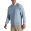 FootJoy French Terry Crewneck -EliteGolf Store footjoy french terry crewneck dove grey heather front itempicture