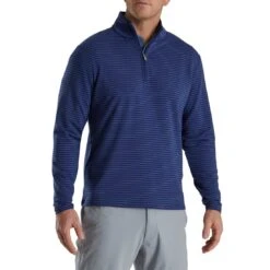 FootJoy French Terry Pullover 8 FootJoy French Terry Pullover -EliteGolf Store footjoy french terry pullover indigo front itempicture