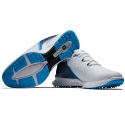 FootJoy Fuel Sport Golf Shoes White/Blue -EliteGolf Store footjoy fuel sport golf shoes white blue 55454 combo itempicture