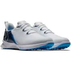 FootJoy Fuel Sport Golf Shoes White/Blue -EliteGolf Store footjoy fuel sport golf shoes white blue 55454 pair itempicture