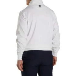 FootJoy Half Zip Pullover 12 FootJoy Half Zip Pullover -EliteGolf Store footjoy half zip pullvoer white back 2 itempicture