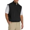 FootJoy Half Zip Windshirt Vest -EliteGolf Store footjoy half zip windshirt vest black front itempicture