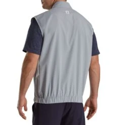 FootJoy Half Zip Windshirt Vest -EliteGolf Store footjoy half zip windshirt vest grey back itempicture