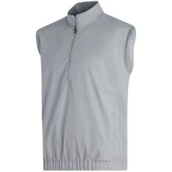 FootJoy Half Zip Windshirt Vest -EliteGolf Store footjoy half zip windshirt vest grey hero itempicture