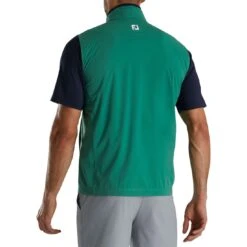 FootJoy HydroKnit Vest 11 FootJoy HydroKnit Vest -EliteGolf Store footjoy hydroknit vest evergreen navy back itempicture
