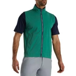 FootJoy HydroKnit Vest 10 FootJoy HydroKnit Vest -EliteGolf Store footjoy hydroknit vest evergreen navy front itempicture