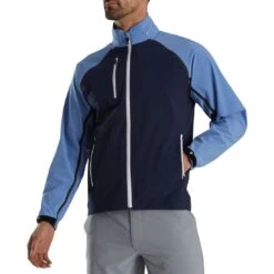 FootJoy HydroTour Rain Jacket -EliteGolf Store footjoy hydrotour rain jacket navy indigo front itempicture