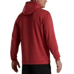 FootJoy Lightweight Hoodie -EliteGolf Store footjoy lightweight hoodie heather crimson back itempicture