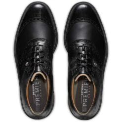 FootJoy Premiere Series Wilcox Golf Shoes Black -EliteGolf Store footjoy premiere series wilcox golf shoes black 54326 top itempicture