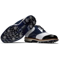 FootJoy Premiere Series Wilcox Golf Shoes Navy/White 10 FootJoy Premiere Series Wilcox Golf Shoes Navy/White -EliteGolf Store footjoy premiere series wilcox golf shoes navy white 54323 pair itempicture