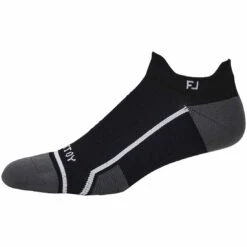 FootJoy Tech D.R.Y. Roll Tab Socks -EliteGolf Store footjoy tech dry roll tab socks black itempicture