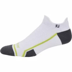 FootJoy Tech D.R.Y. Roll Tab Socks -EliteGolf Store footjoy tech dry roll tab socks white itempicture