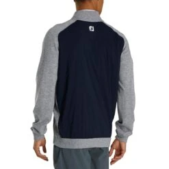 FootJoy Tech Sweater 9 FootJoy Tech Sweater -EliteGolf Store footjoy tech sweater navy heather grey back itempicture