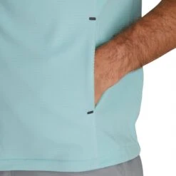 FootJoy ThermoSeries Fleece Back Vest -EliteGolf Store footjoy thermoseries fleece back vest seaglass detail itempicture