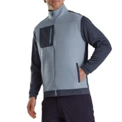 FootJoy ThermoSeries Hybrid Jacket -EliteGolf Store footjoy thermoseries hybrid jacket charcoal grey front itempicture