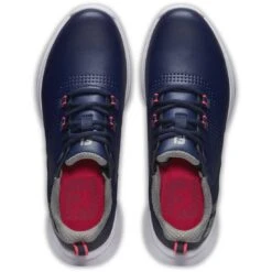 FootJoy Women's FJ Fuel Golf Shoes Navy/Hot Pink -EliteGolf Store footjoy womens fj fuel golf shoes 92374 navy hot pink top itempicture