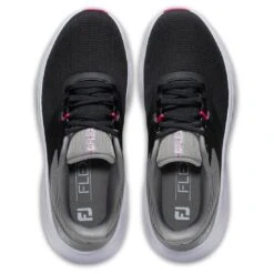 FootJoy Women's Flex Golf Shoes Black/Grey -EliteGolf Store footjoy womens flex golf shoes black grey 95717 top itempicture