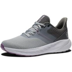 FootJoy Women's Flex Golf Shoes Grey/Charcoal -EliteGolf Store footjoy womens flex golf shoes grey charcoal 95721 toe itempicture