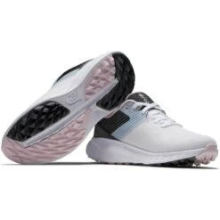 FootJoy Women's Flex Golf Shoes White/Black -EliteGolf Store footjoy womens flex golf shoes white black 95719 combo itempicture