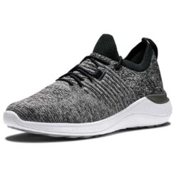 FootJoy Women's Flex XP Golf Shoes Black/Charcoal -EliteGolf Store footjoy womens flex xp golf shoes black charcoal front itempicture