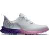 FootJoy Women's Fuel Sport Golf Shoes White/Purple -EliteGolf Store footjoy womens fuel sport golf shoes white purple 90547 profile itempicture
