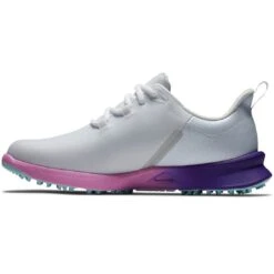 FootJoy Women's Fuel Sport Golf Shoes White/Purple 14 FootJoy Women's Fuel Sport Golf Shoes White/Purple -EliteGolf Store footjoy womens fuel sport golf shoes white purple 90547 side itempicture