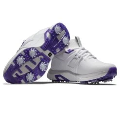 FootJoy Women's HyperFlex Golf Shoes White/Grey -EliteGolf Store footjoy womens hyperflex golf shoes white grey 98167 pair2 itempicture