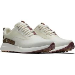 FootJoy Women's Performa Golf Shoes Cream/Leopard Print -EliteGolf Store footjoy womens performa golf shoes cream leopard print 99205 pair itempicture