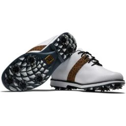 FootJoy Women's Premiere Series Golf Shoes White/Leopard -EliteGolf Store footjoy womens premiere series golf shoes white leopard 99041 combo itempicture