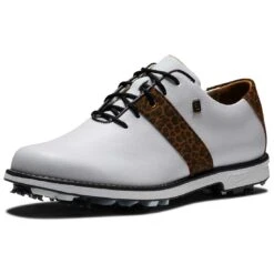 FootJoy Women's Premiere Series Golf Shoes White/Leopard -EliteGolf Store footjoy womens premiere series golf shoes white leopard 99041 toe itempicture