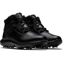 FootJoy Women's Stormwalker Golf Boots Black -EliteGolf Store footjoy womens stormwalker golf boots 98831 black pair itempicture