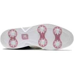FootJoy Women's Traditions Saddle Golf Shoes Cream/Navy -EliteGolf Store footjoy womens traditions saddle golf shoes cream navy 97922 sole itempicture