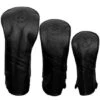 Pro Active Sports Vintage 3-Pack Headcovers -EliteGolf Store golf headcovers pro active sports vintage3 pack headcover black black itempicture