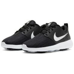Nike Women's Roshe G Golf Shoes Black/Metallic White -EliteGolf Store golf shoes nike women s roshe g golf shoes black metallic white pair itempicture