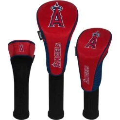 Team Effort MLB Set Of 3 Headcovers -EliteGolf Store mcarthur sports mlb set of 3 headcovers los angeles angels