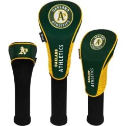 Team Effort MLB Set Of 3 Headcovers -EliteGolf Store mcarthur sports mlb set of 3 headcovers oakland athletics